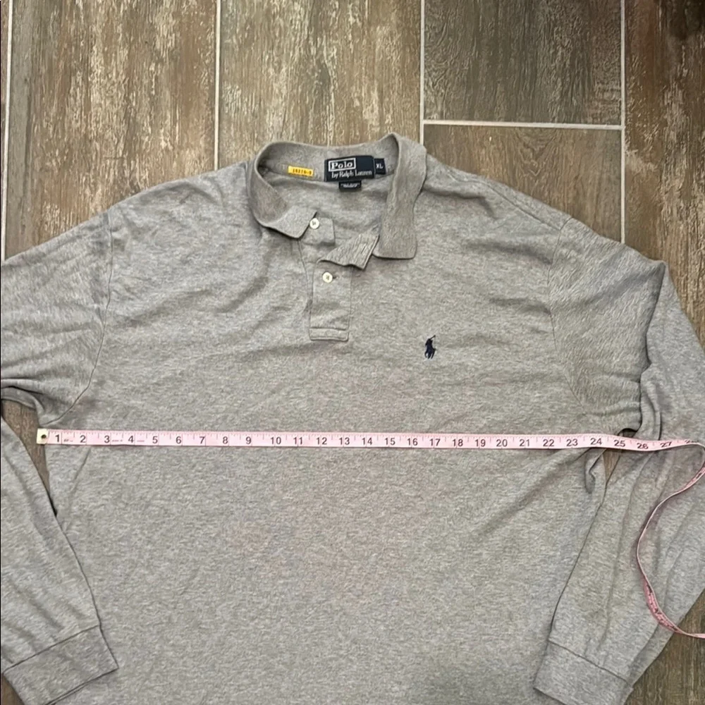 Polo by Ralph Lauren Gray Long Sleeve Polo Classic